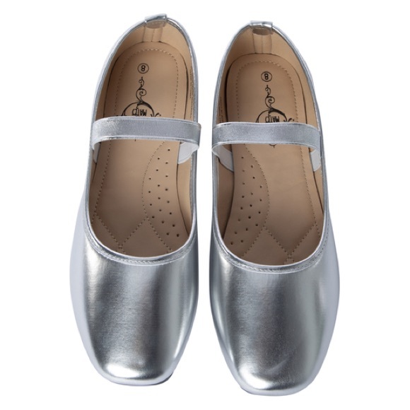 Ladies Metallic Ballet Flats size 8 - Picture 2 of 4